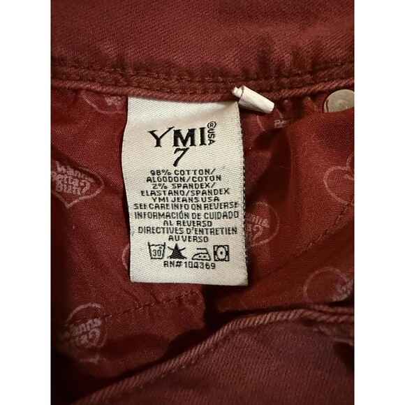 YMI Jeans Mid Rise Size 7 Skinny 3 Button Distressed Women's Juniors - Picture 5 of 7